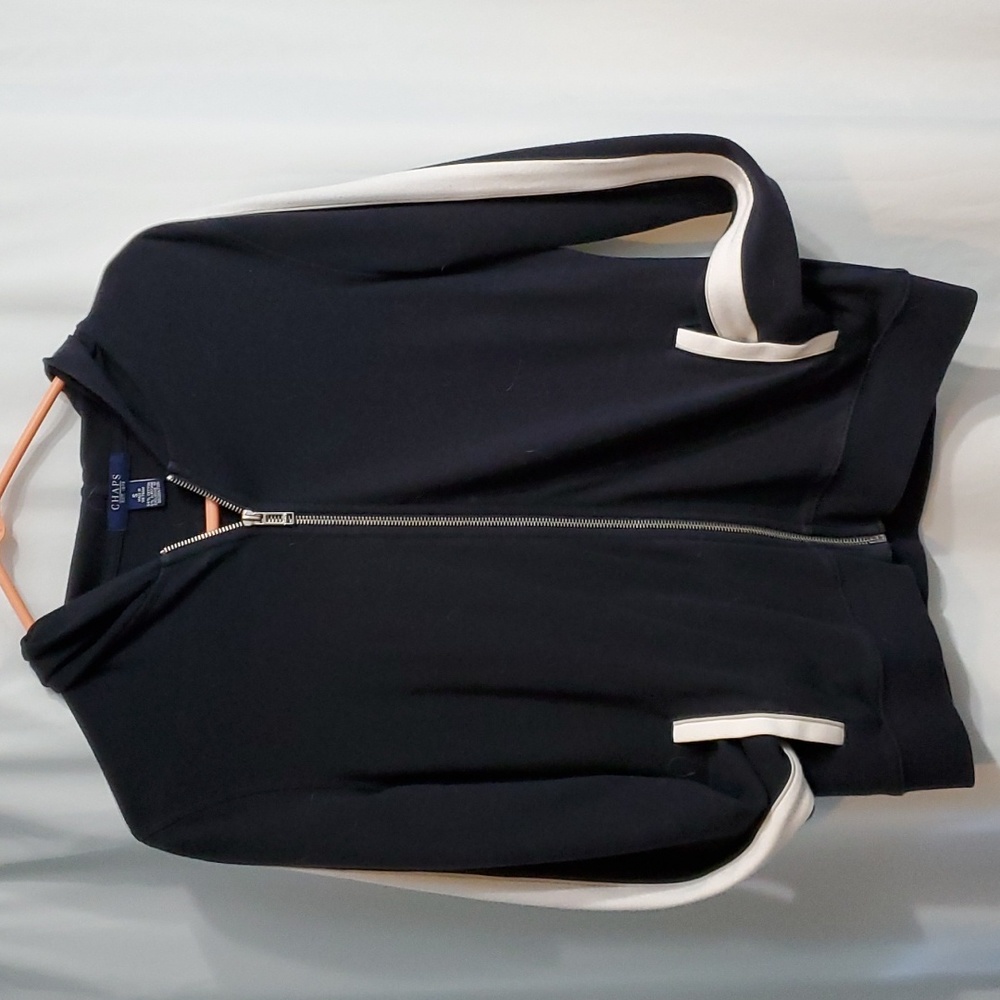 Chaps zippered hooded sweatshirt